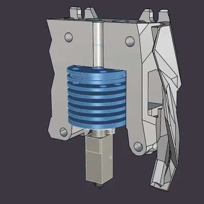 Mount Hotend TZ v2 cho Voron Stealth Burner - Kiểu Bambu với tản nhiệt V6