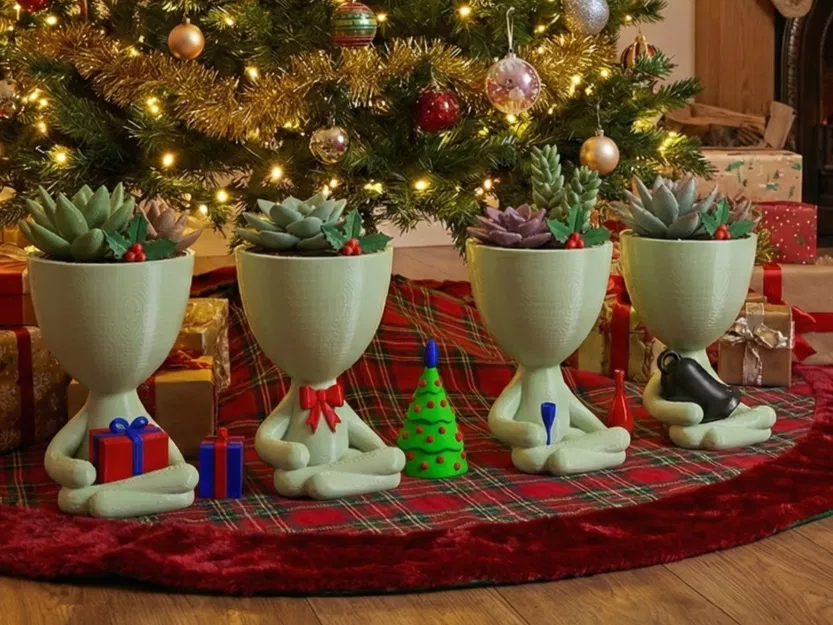 Bộ Chậu Giáng Sinh Trang Trí - Chậu Robert - Image 1