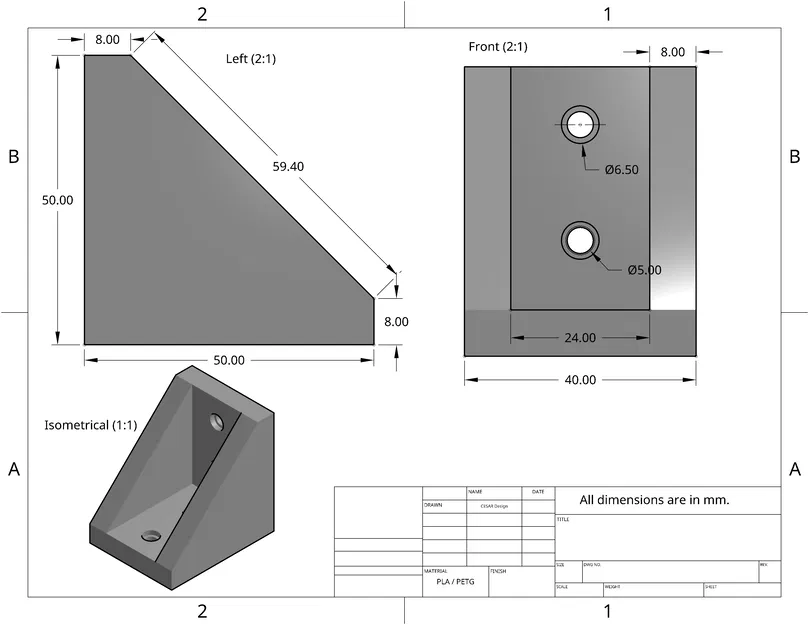 Ke góc vuông 50x50 mm - Image 4