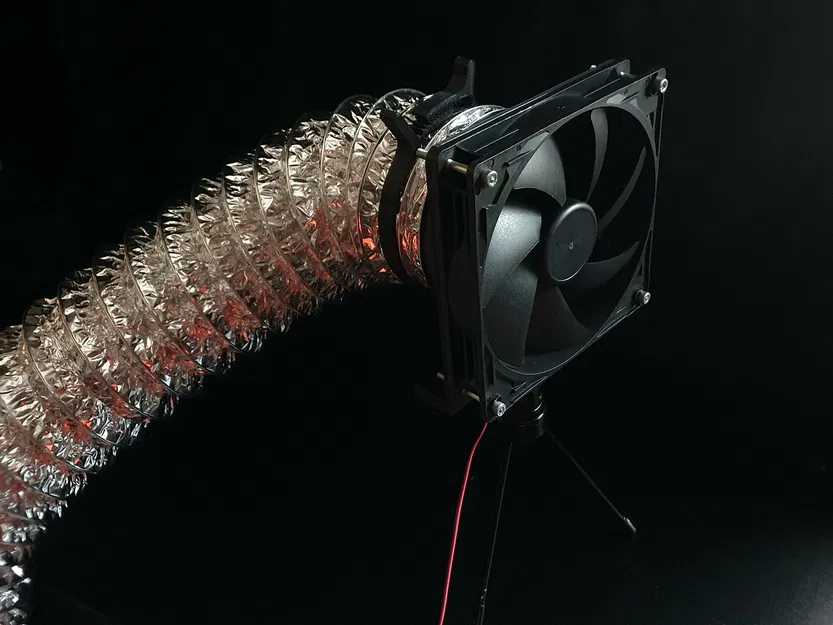 Adapter Quạt PC 140mm Cho Ống 100mm Có Đế Tripod - Image 1