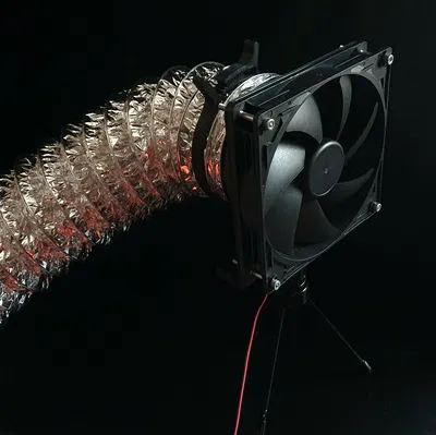 Adapter Quạt PC 140mm Cho Ống 100mm Có Đế Tripod