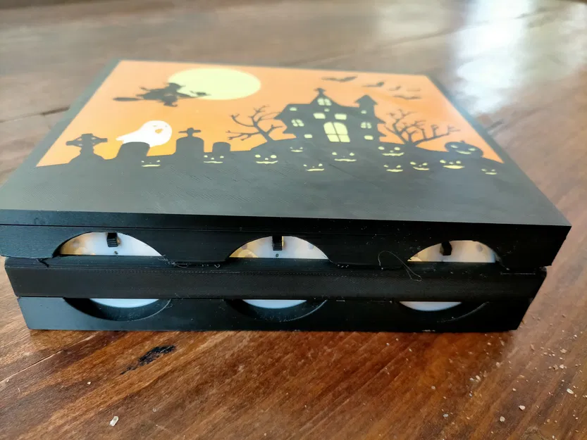 Hộp đèn LED với phong cảnh Halloween thay đổi được - Image 5