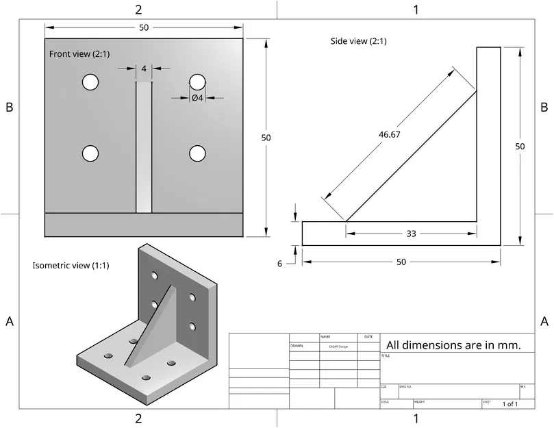 Giá đỡ góc 50×50 mm – Nhiều phiên bản (Bo tròn / Rãnh Vít / Cơ bản) - Image 4