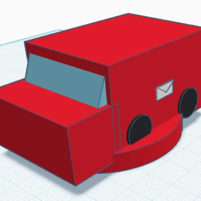 Mô hình xe tải giao hàng bưu điện