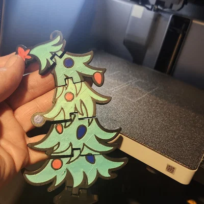 Móc Treo Cây Thông Noel Grinch Flexi - 2 Mặt - Full Color