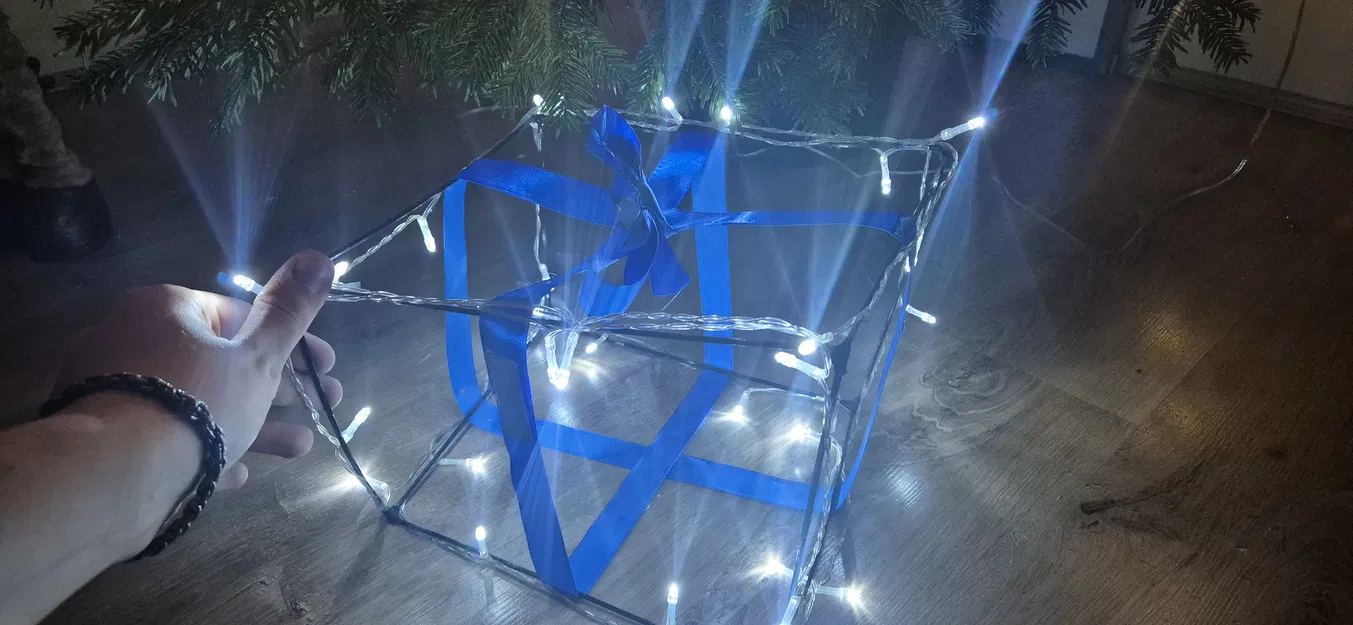 Mô hình Hộp Quà Giáng Sinh Tối Giản / Hình Học - Image 1