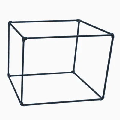 Mô hình Hộp Quà Giáng Sinh Tối Giản / Hình Học