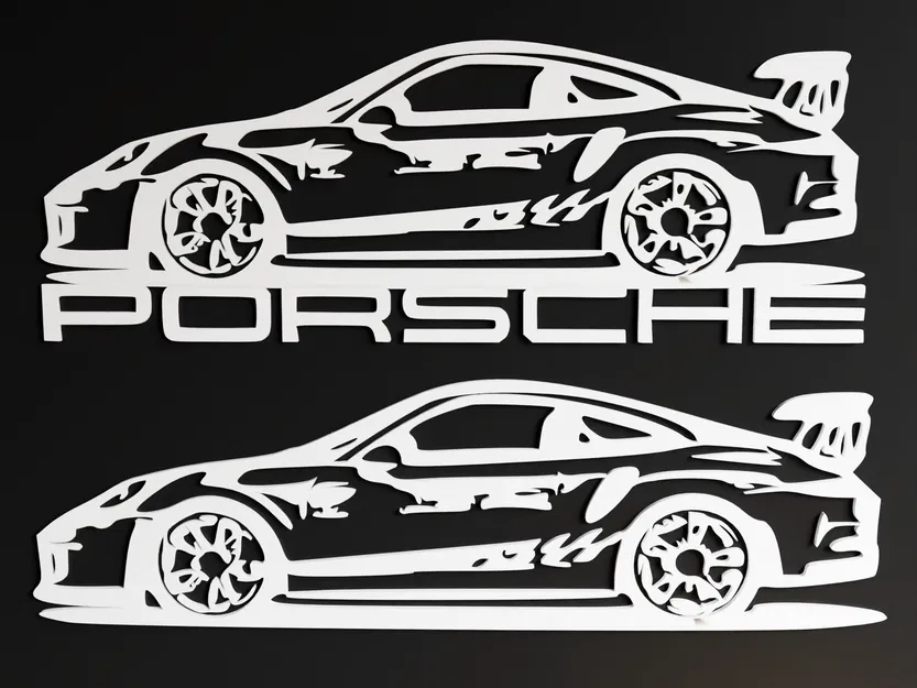 Mô hình 3D Porsche GT3 RS 2DArt - Image 1