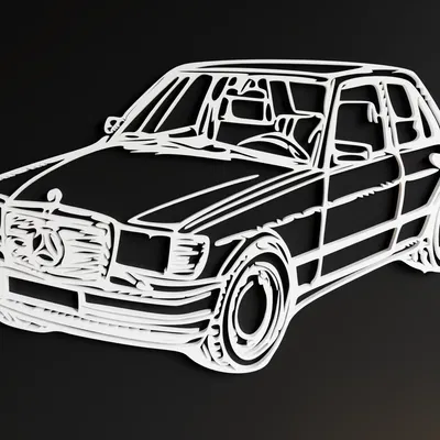 Mô hình xe Mercedes Benz 190 3D