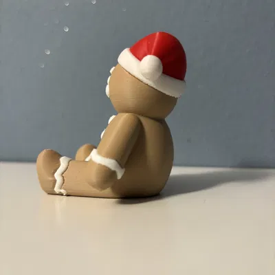 Người Gừng Dễ Thương Đội Mũ Ông Già Noel