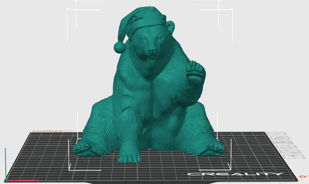 Gấu Bắc Cực Thân Thiện Đội Mũ Santa - Image 1