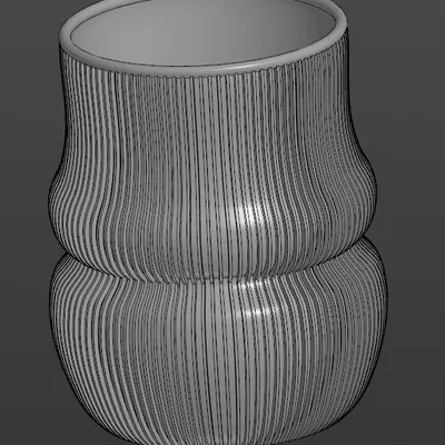 Chậu Cây Vạn Niên Thanh / Рифлёная ваза-кашпо