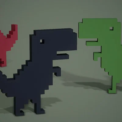 VOXEL Google khủng long T-rex