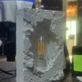 The Cavern Monolith: Đèn Đá Sơn Mặt Brutalist - Thumbnail 2