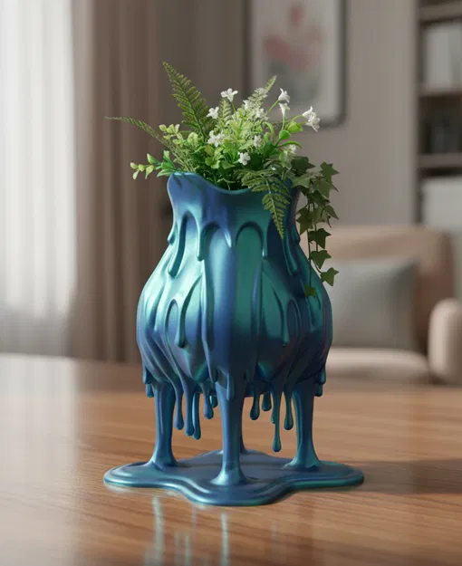 Bình Tan Chảy Kiểu Drip | Trang Trí Nhà Cửa Hiện Đại - Image 1