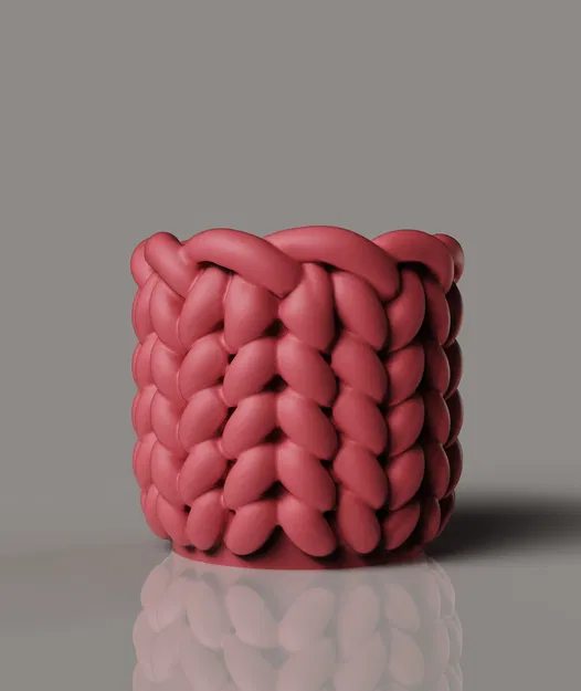 Lọ Hoa Dệt Kim | Chậu Sợi Len Dày | Trang Trí Nhà Cửa - Image 2