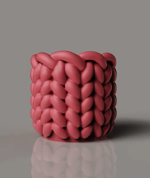 Lọ Hoa Dệt Kim | Chậu Sợi Len Dày | Trang Trí Nhà Cửa - Image 3