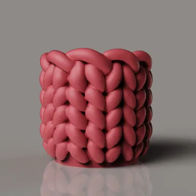 Lọ Hoa Dệt Kim | Chậu Sợi Len Dày | Trang Trí Nhà Cửa