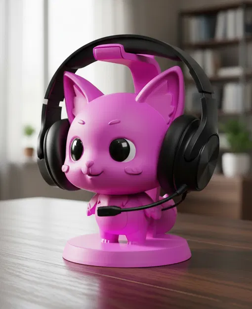 Giá Đỡ Tai Nghe Hồ Ly Anime Dễ Thương | Trang Trí Bàn - Image 1