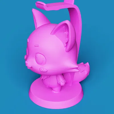 Giá Đỡ Tai Nghe Hồ Ly Anime Dễ Thương | Trang Trí Bàn