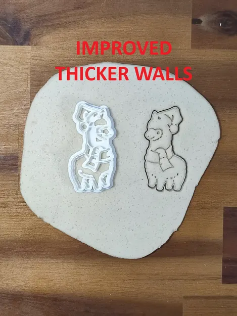 Khuôn Cắt Bánh Quy Giáng Sinh Hình Alpaca Dày Dặn Hơn - Image 1