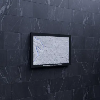 Mô hình địa hình 3D Washington D.C., Adams Morgan - Hoa Kỳ