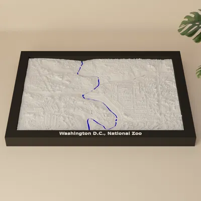 Washington D.C., Vườn thú Quốc gia, Hoa Kỳ - Mô hình thu nhỏ 3D