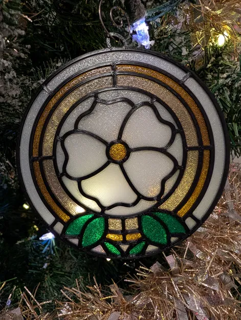 Móc Trang Trí Giáng Sinh Kiểu Kính Màu - Image 1