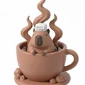 Capybara Tắm Cà Phê Dễ Thương | Đồ Chơi Bàn Kawaii - Thumbnail 1