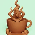 Capybara Tắm Cà Phê Dễ Thương | Đồ Chơi Bàn Kawaii - Thumbnail 4