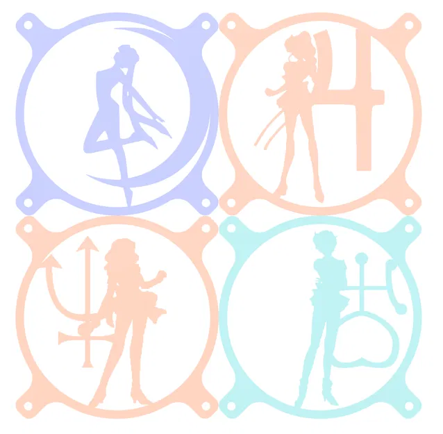 Ốp Che Quạt Case 120mm Phong Cách Sailor Moon - Image 2