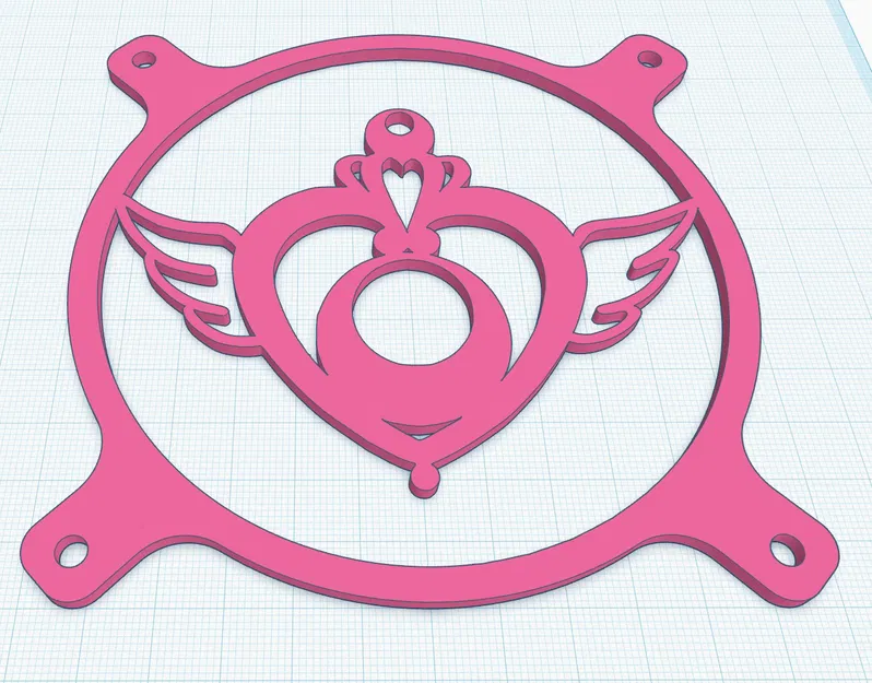 Vỉ quạt 120mm hình trái tim Sailor Moon - Image 1