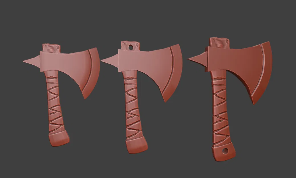 Mô Hình Rìu Viking Cách Điệu - Image 4