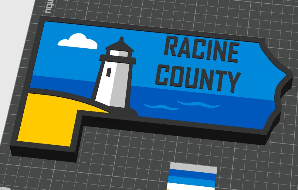 Mô hình trưng bày tường Hạt Racine, Wisconsin, Hoa Kỳ - Image 1