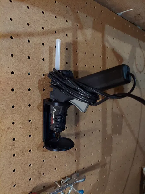 Giá Giữ Súng Keo Nóng Cho Pegboard/SKADIS Có Khay Nhỏ Giọt - Image 1