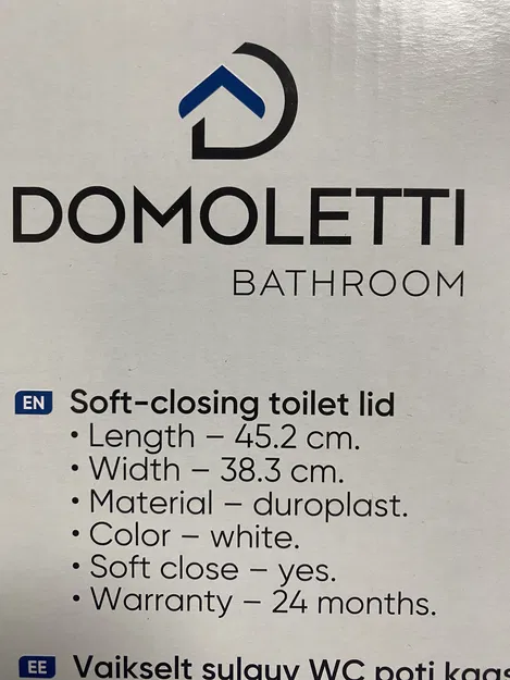 Domoletti: Chân nối dài nắp bồn cầu - Image 6