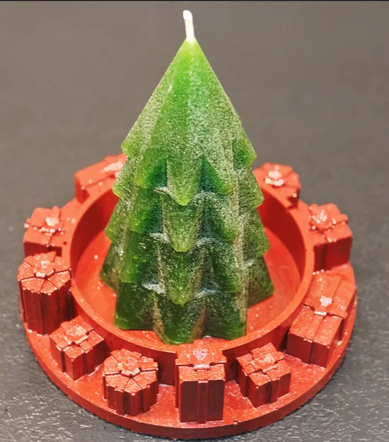 Khuôn Nến Cây Thông Noel In 3D + Đế Lót Ly Bê Tông - Image 1