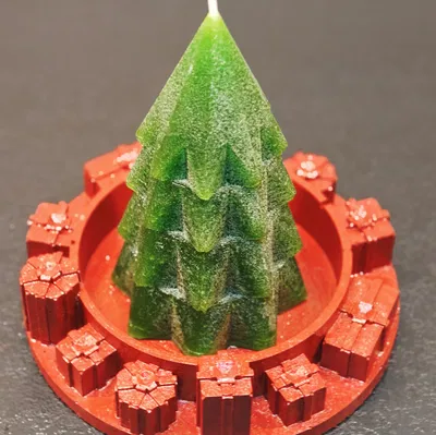 Khuôn Nến Cây Thông Noel In 3D + Đế Lót Ly Bê Tông