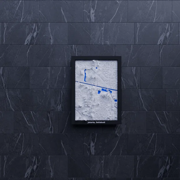 Mô hình thu nhỏ địa hình 3D Jakarta, Setiabudi, Indonesia - Image 7