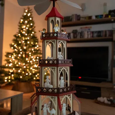 Kim Tự Tháp/Cầu Trượt Giáng Sinh (Weihnachtspyramide) phiên bản in 3D