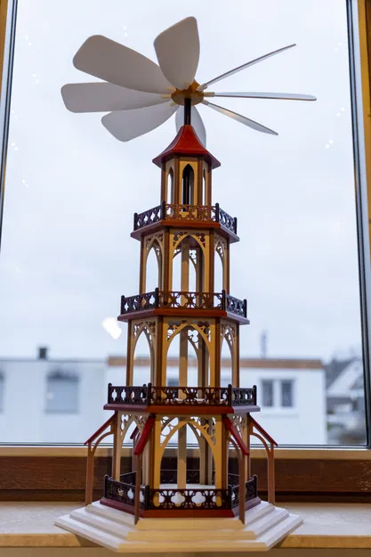 Kim Tự Tháp/Cầu Trượt Giáng Sinh (Weihnachtspyramide) phiên bản in 3D - Image 2