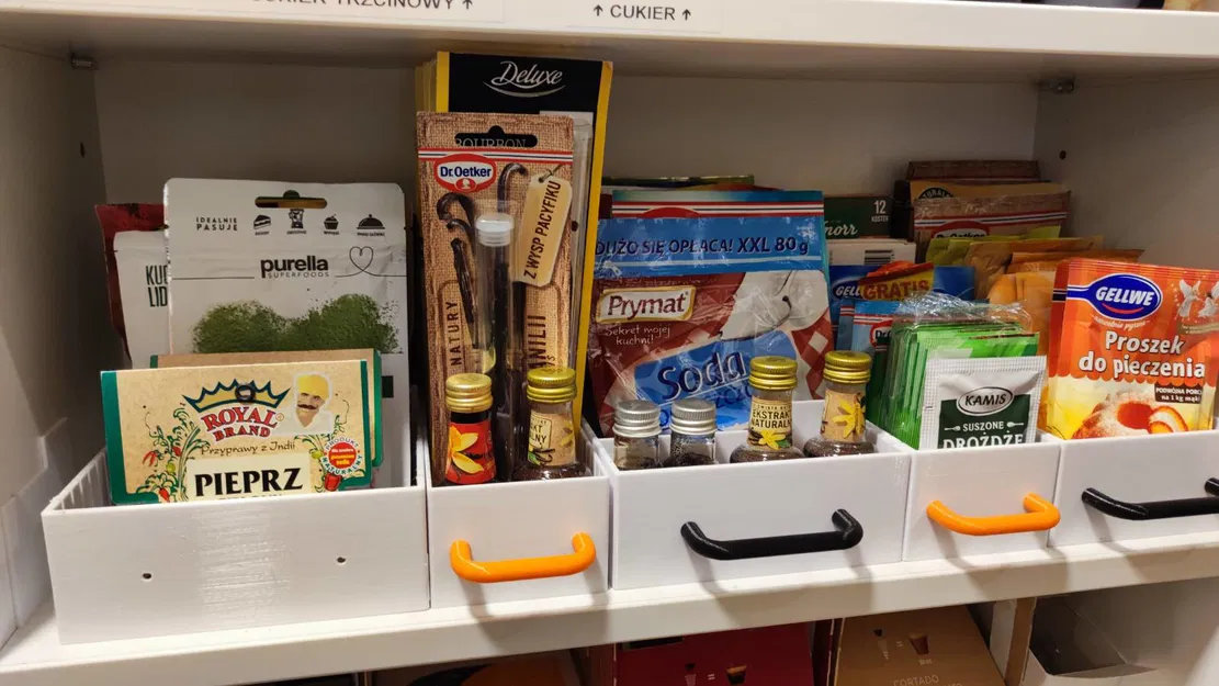 Hộp Đựng Gói Gia Vị Nhà Bếp Module (70–130 mm) Có Vách Ngăn & Tay Cầm - Image 4