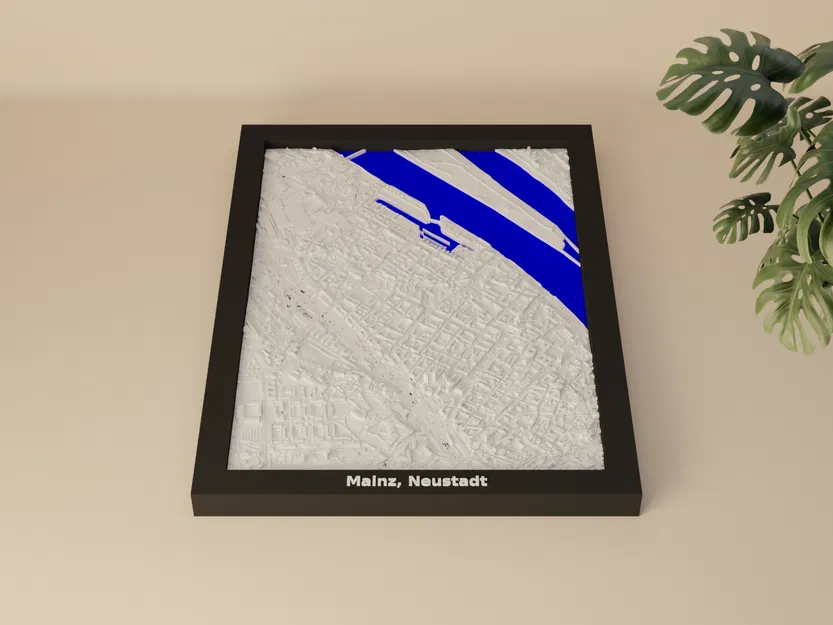 Mô hình thu nhỏ 3D địa hình Mainz, Neustadt, Đức - Image 1
