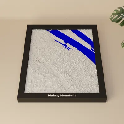 Mô hình thu nhỏ 3D địa hình Mainz, Neustadt, Đức