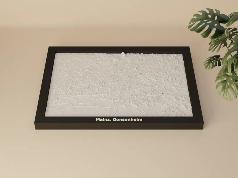 Mô hình thu nhỏ địa hình 3D Mainz, Gonsenheim, Đức - Image 2