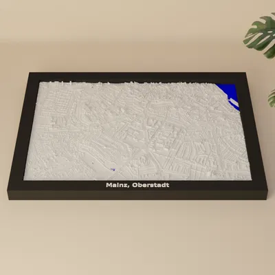 Mô hình thu nhỏ địa hình 3D Mainz, Oberstadt, Đức