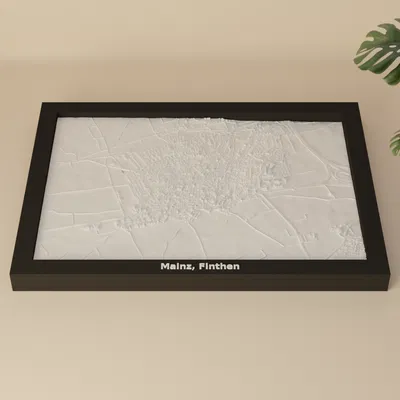 Mô hình thu nhỏ địa hình Mainz, Finthen, Đức - In 3D