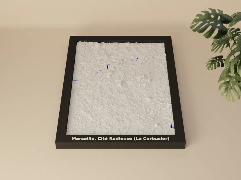 Marseille, Cité Radieuse (Le Corbusier), Pháp - Mô hình thu nhỏ 3D - Image 3