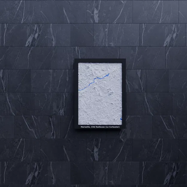 Marseille, Cité Radieuse (Le Corbusier), Pháp - Mô hình thu nhỏ 3D - Image 6