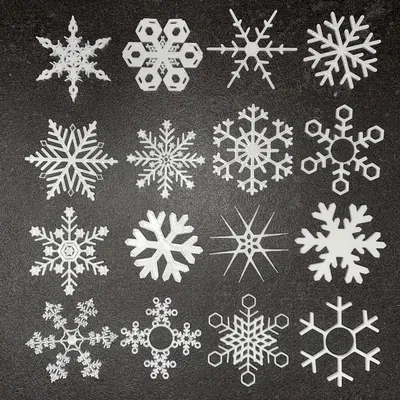 Bộ Sưu Tập Bông Tuyết - 18 Bông (Trang Trí Cửa Sổ Hoặc Quà Tặng - Giáng Sinh)